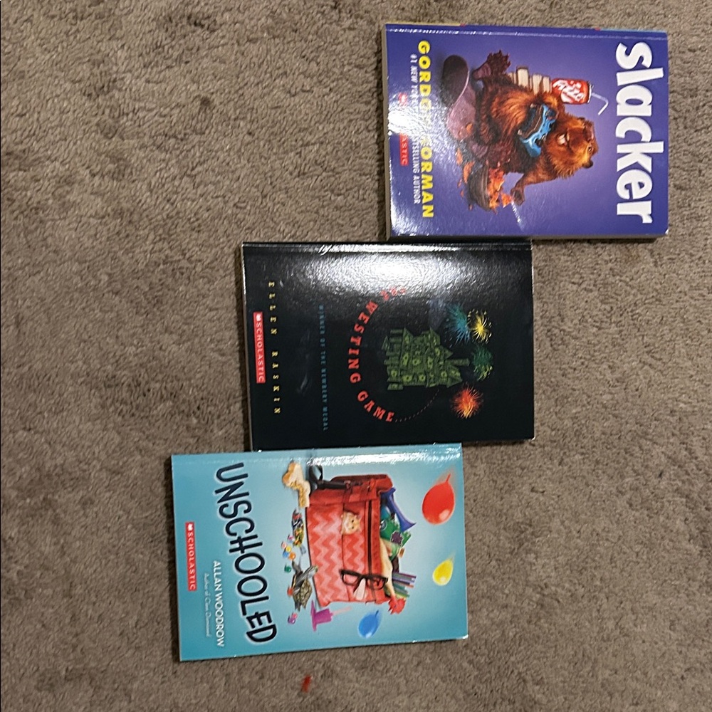 Scholastic Book Set - Blue, Black, and Red Covers